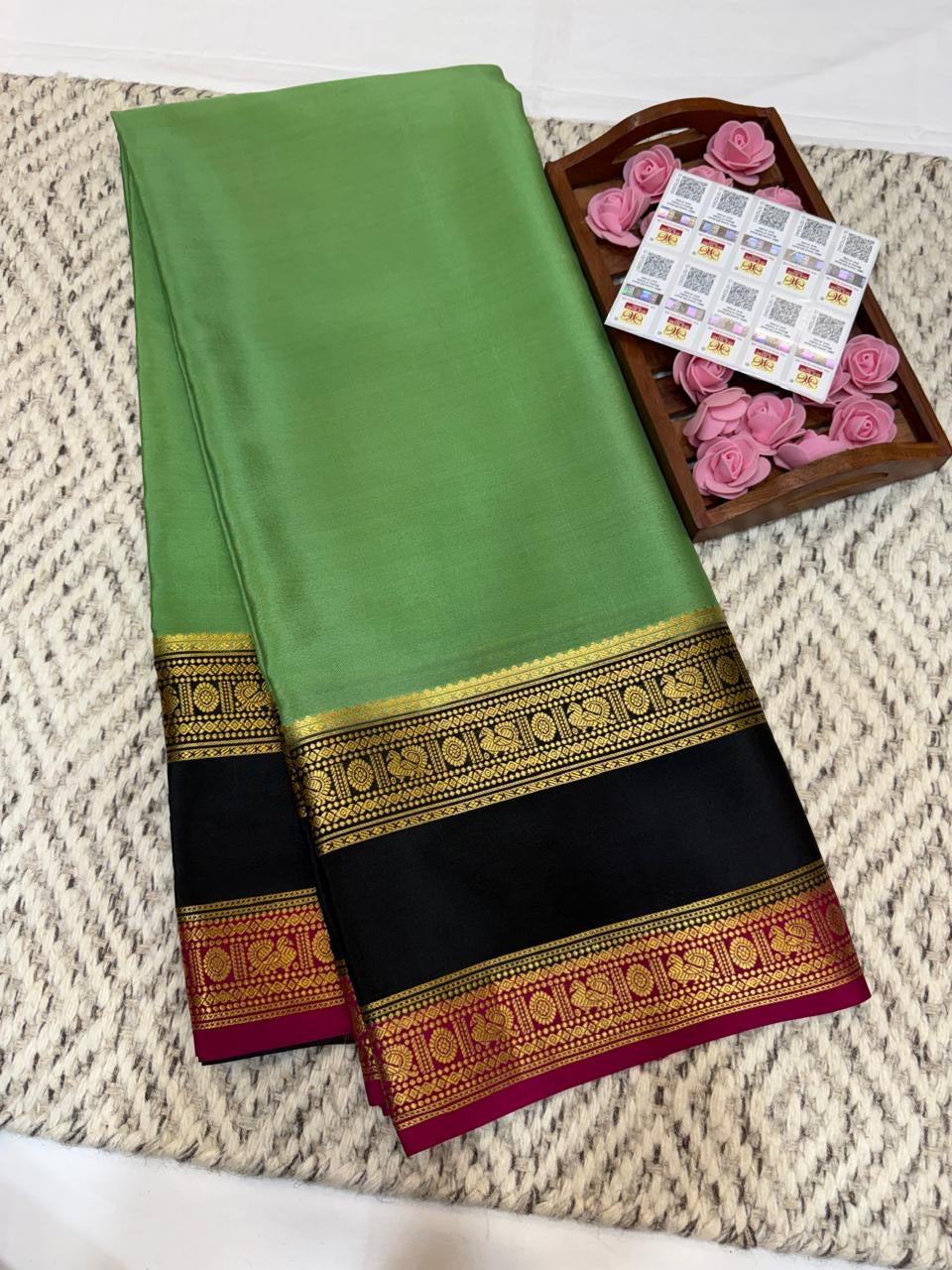 Mysore silk sarees 3D pattern