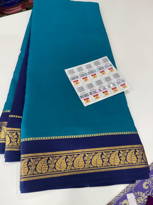 ❤️Traditional border in gold lace Zari Mysore silk sarees  ❤️