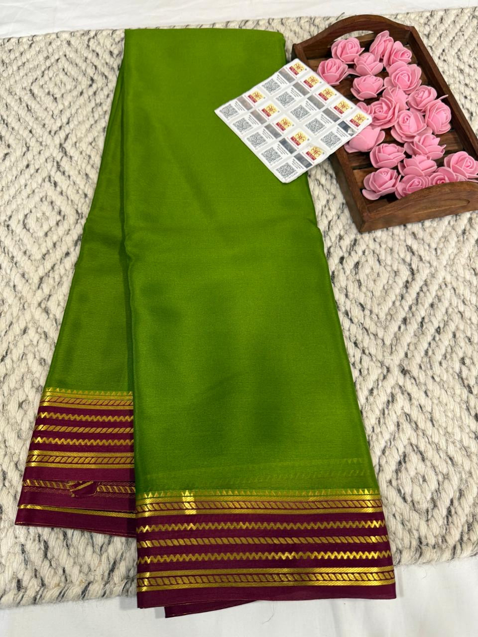 Mysore silk sarees light weight pattern