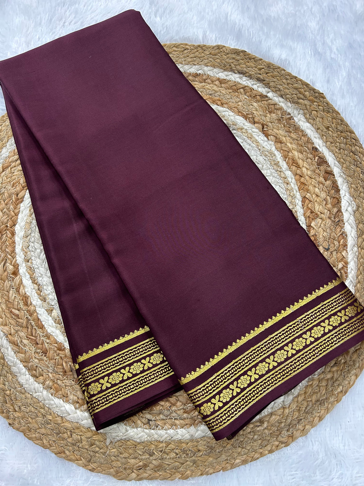 Mysore silk floral border
