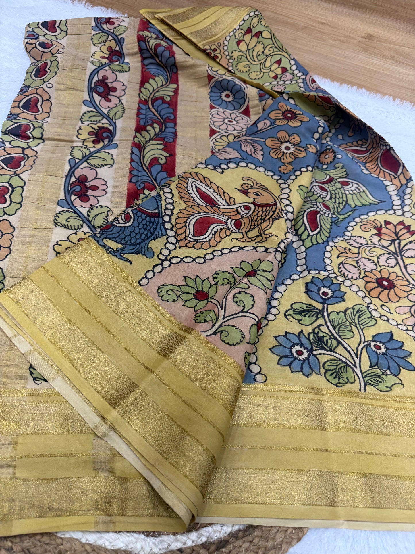Pen Kalamkari Mysore silk