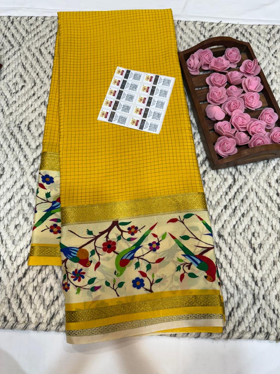 Mysore silk sarees printed pattern