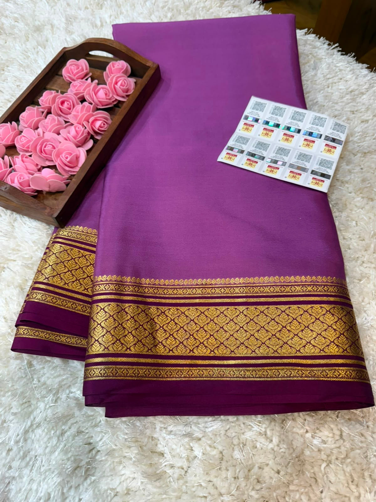 Mysore silk sarees contrast pattern