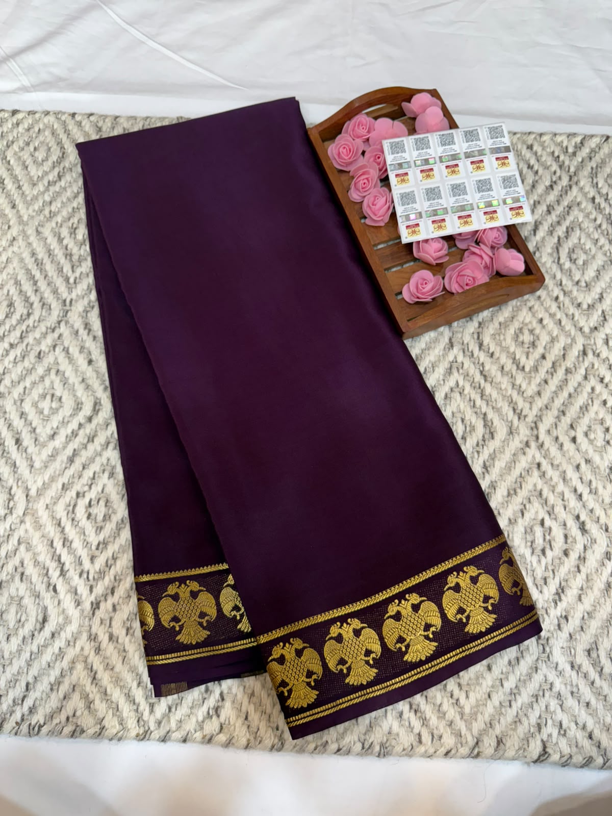 Mysore silk sarees self pattern