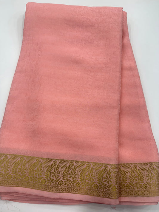 Embossed gold lace