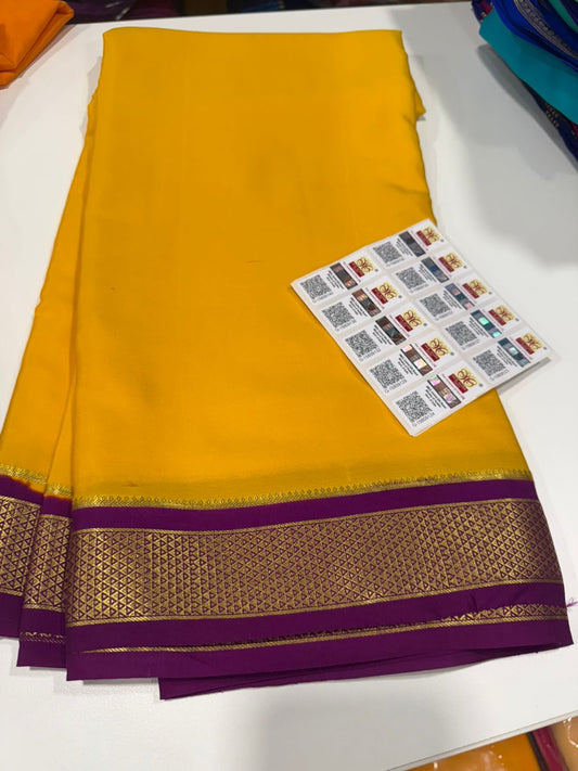 Contrast Mysore silk Saress