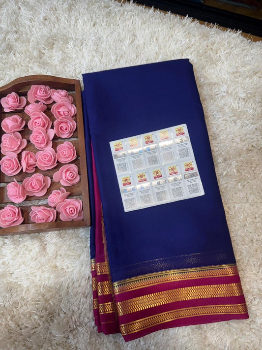 Mysore silk sarees light weight pattern