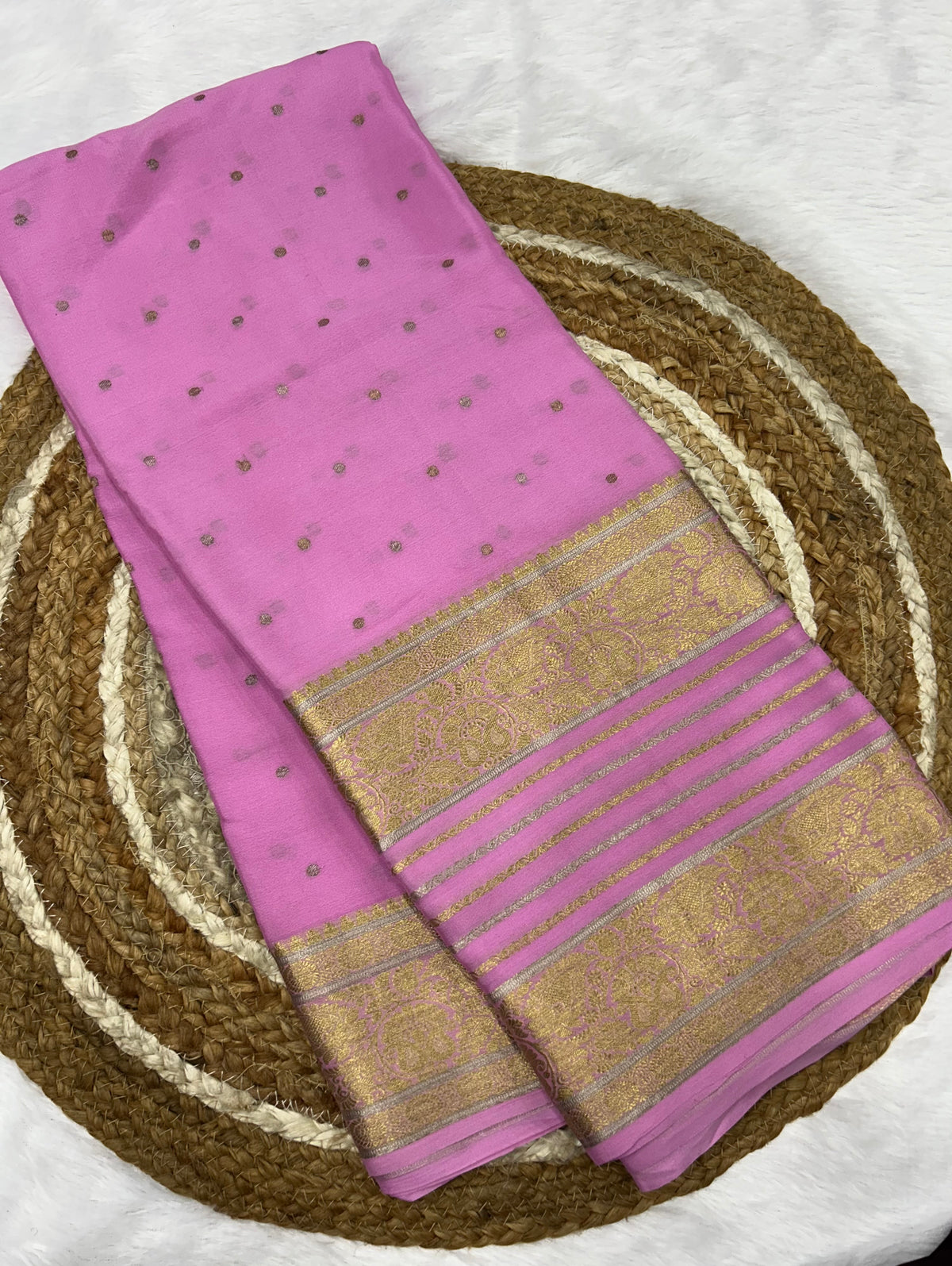 Mysore silk self butta