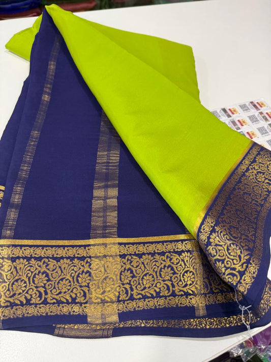 ❤️Traditional border in gold lace Zari Mysore silk sarees  ❤️