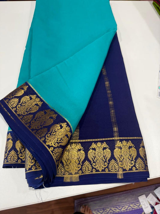 ❤️Traditional border in gold lace Zari Mysore silk sarees  ❤️