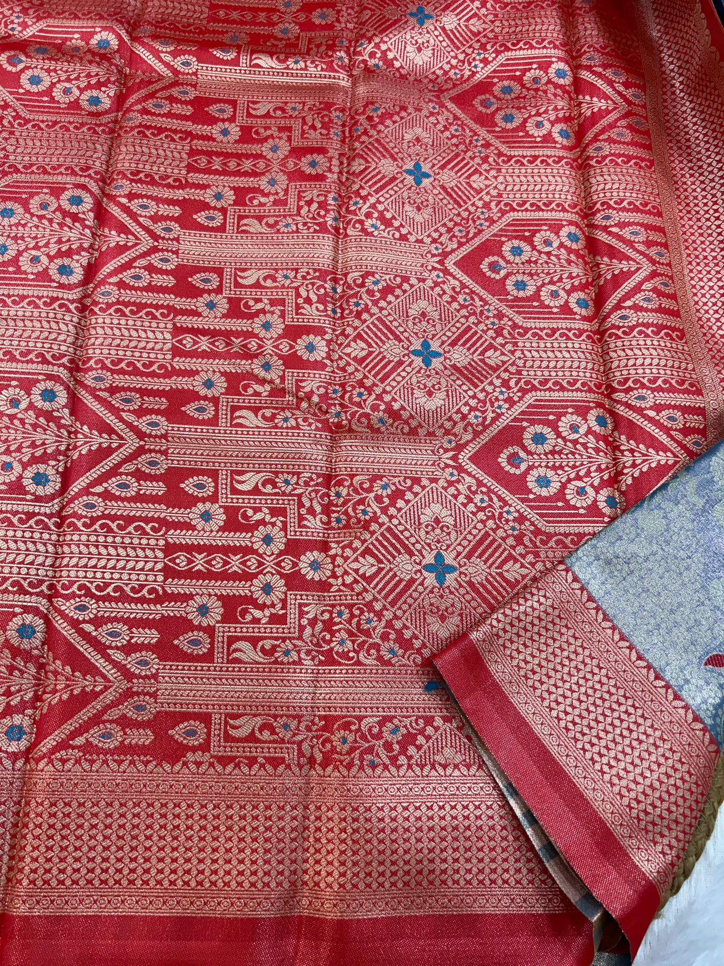Semi silk floral Jacquard Saree