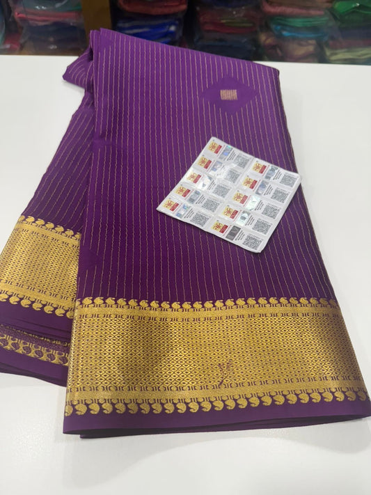 Excluive pattern mysore silk sarees with elegant color combinations