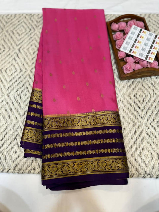Mysore silk sarees Butta pattern