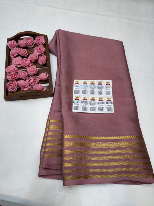 Mysore silk sarees self pattern