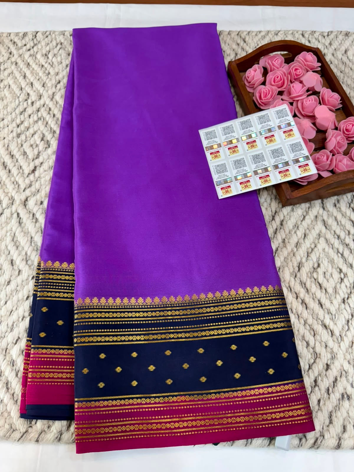 Mysore silk sarees 3D pattern