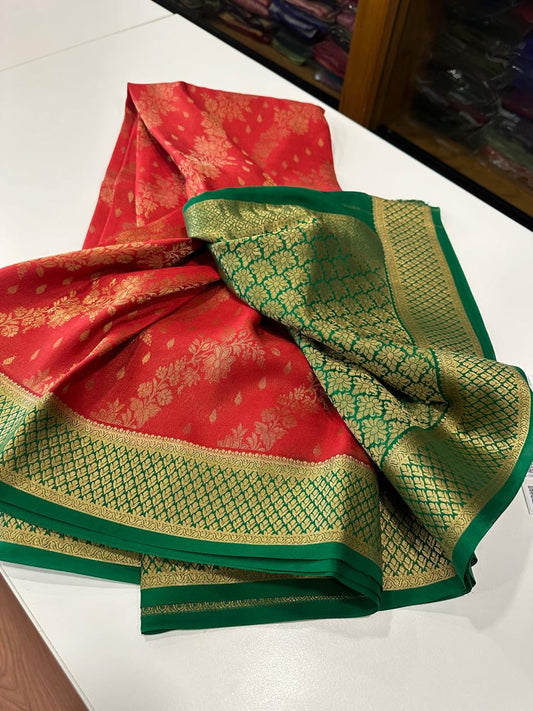 Brocade Mysore silk saree