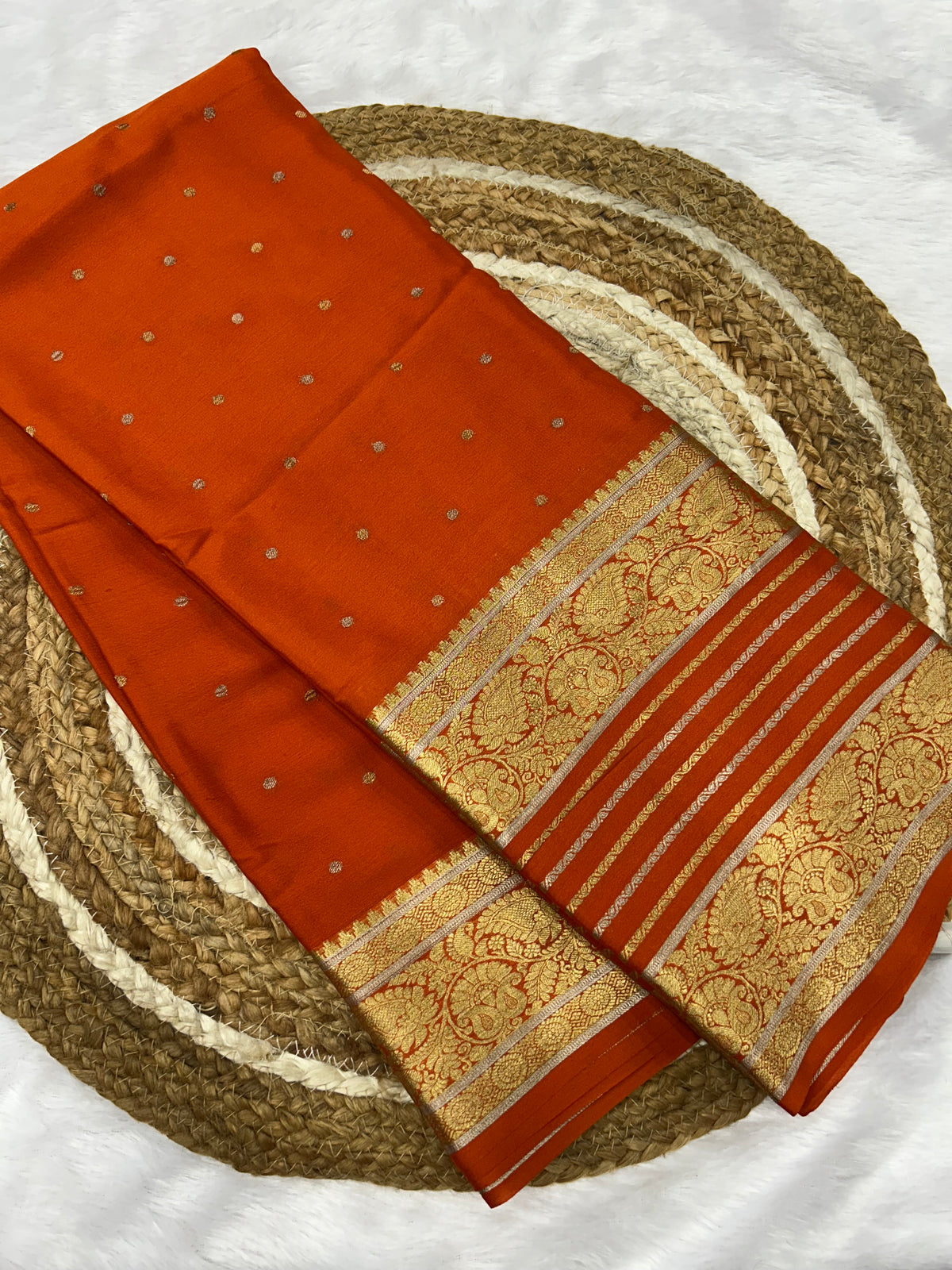 Mysore silk self butta