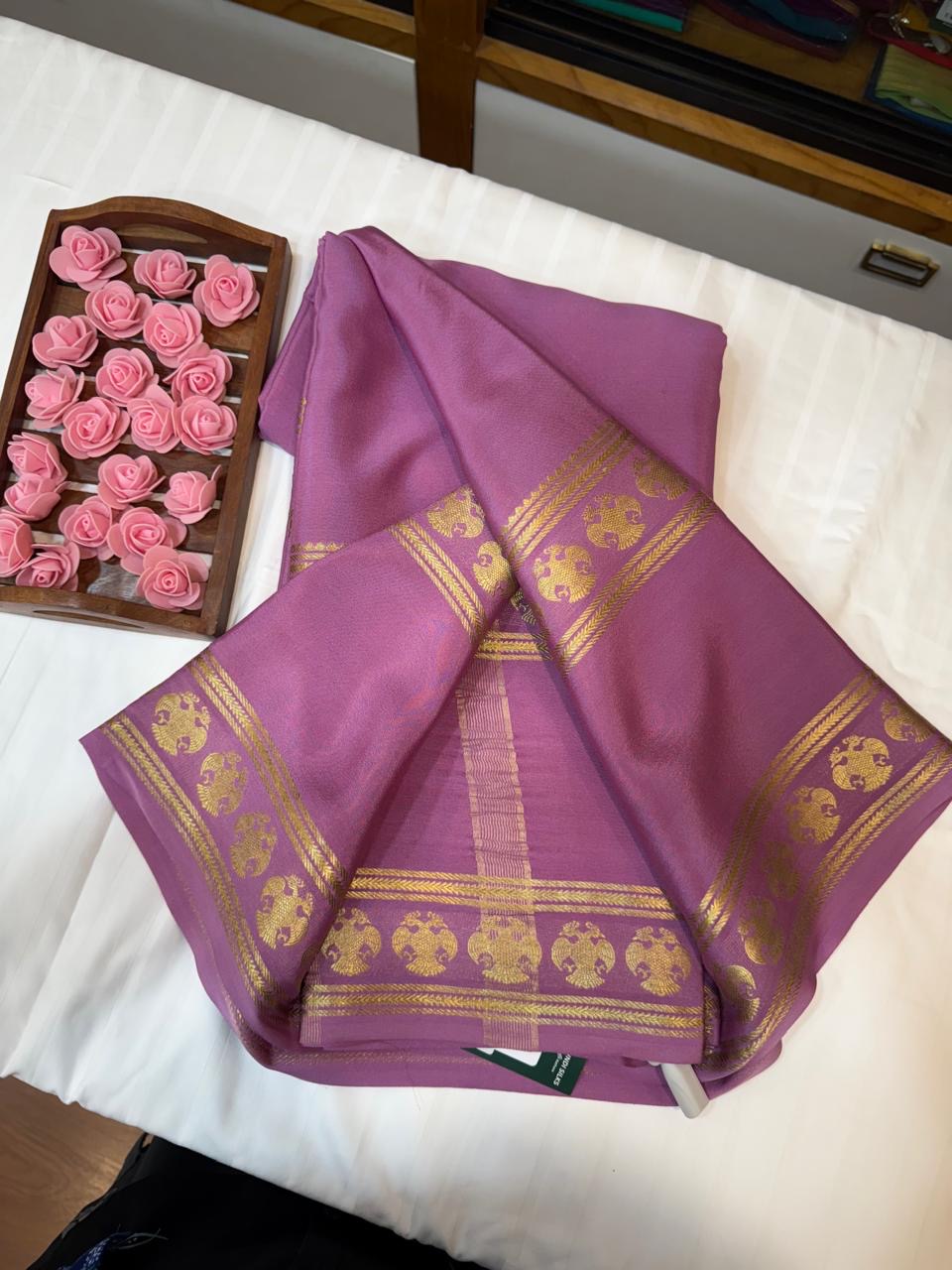 Mysore silk sarees self pattern