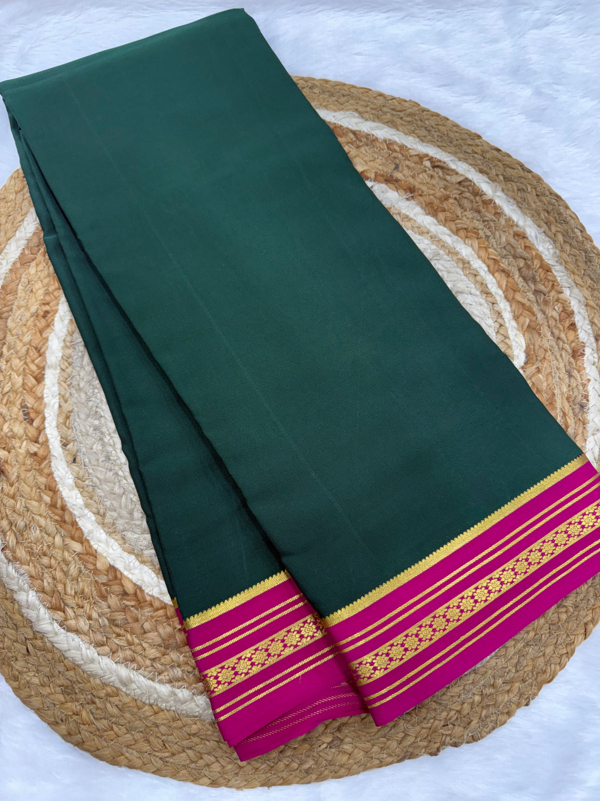 Mysore silk contrast