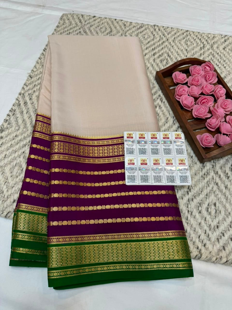 Mysore silk sarees 3D pattern