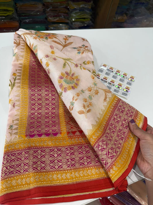 Pure Banarasi moonga silk sarees