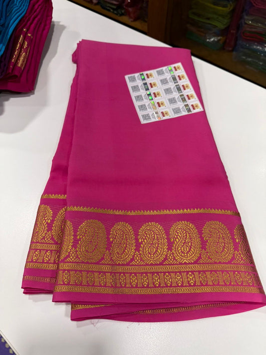 Mysore silk saree Mango border