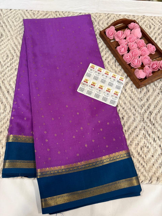 Mysore silk sarees contrast pattern