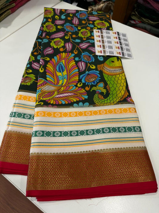 😍Digital print mysore silk sarees 😍