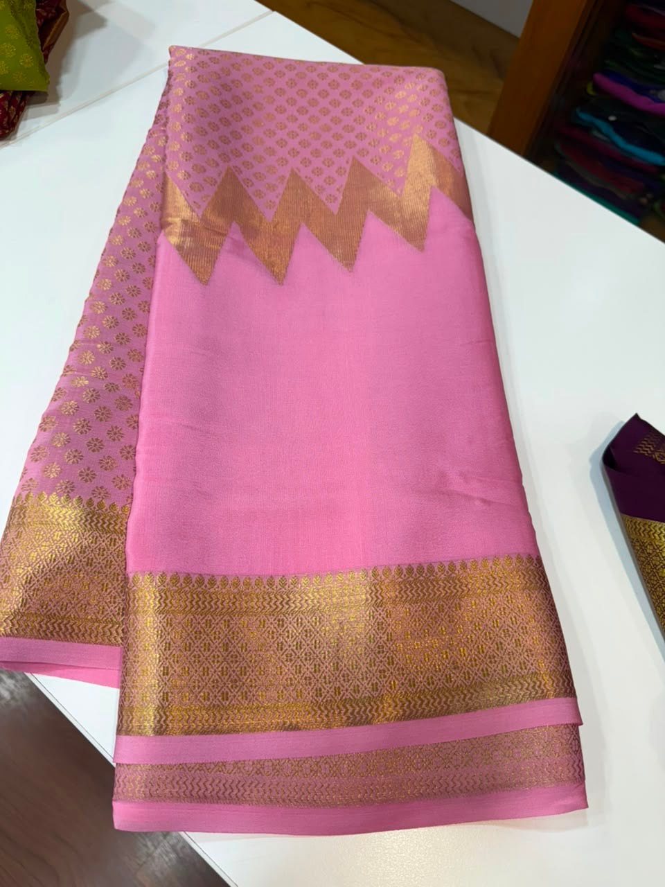 Mysore silk sarees self Butta pattern