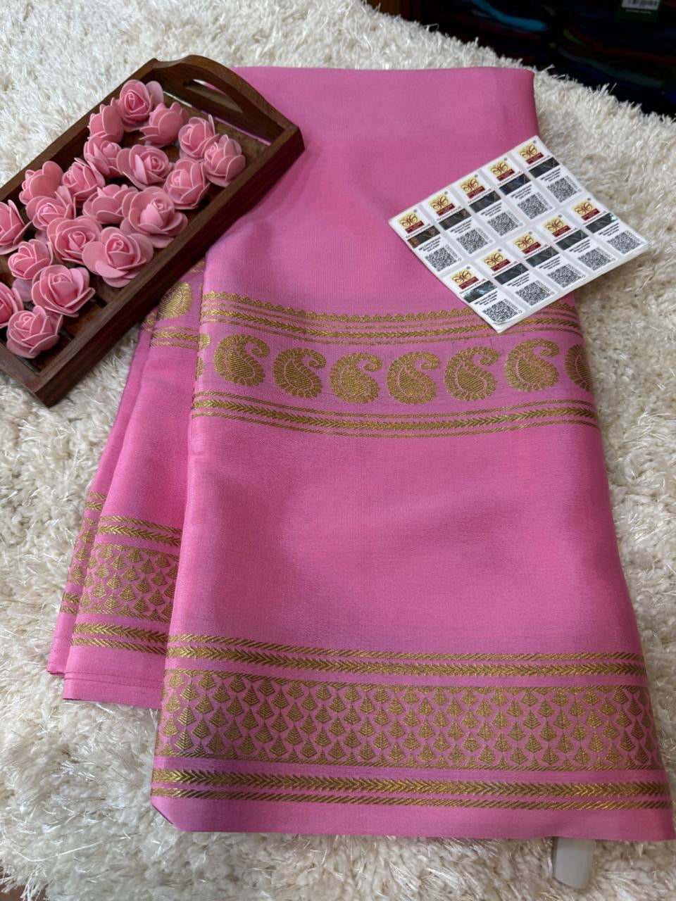 Mysore silk sarees self pattern