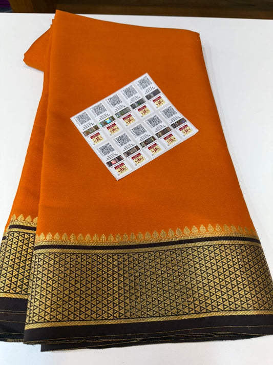 Mysore silk sarees contrast pattern