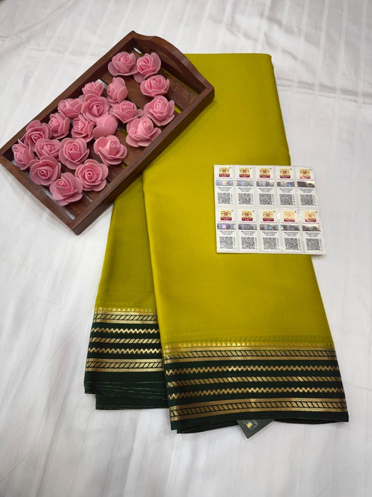 Mysore silk sarees light weight pattern