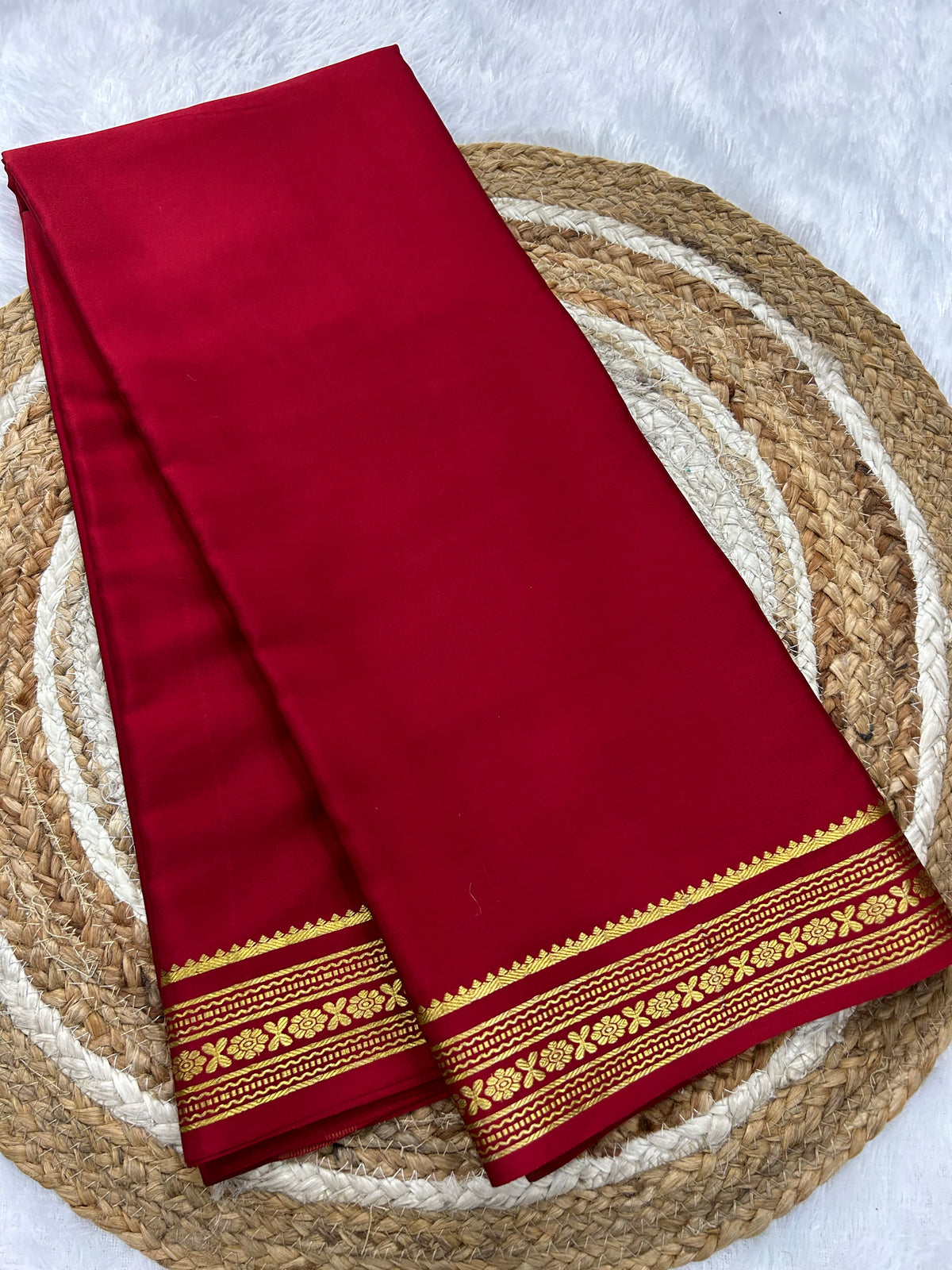 Mysore silk floral border