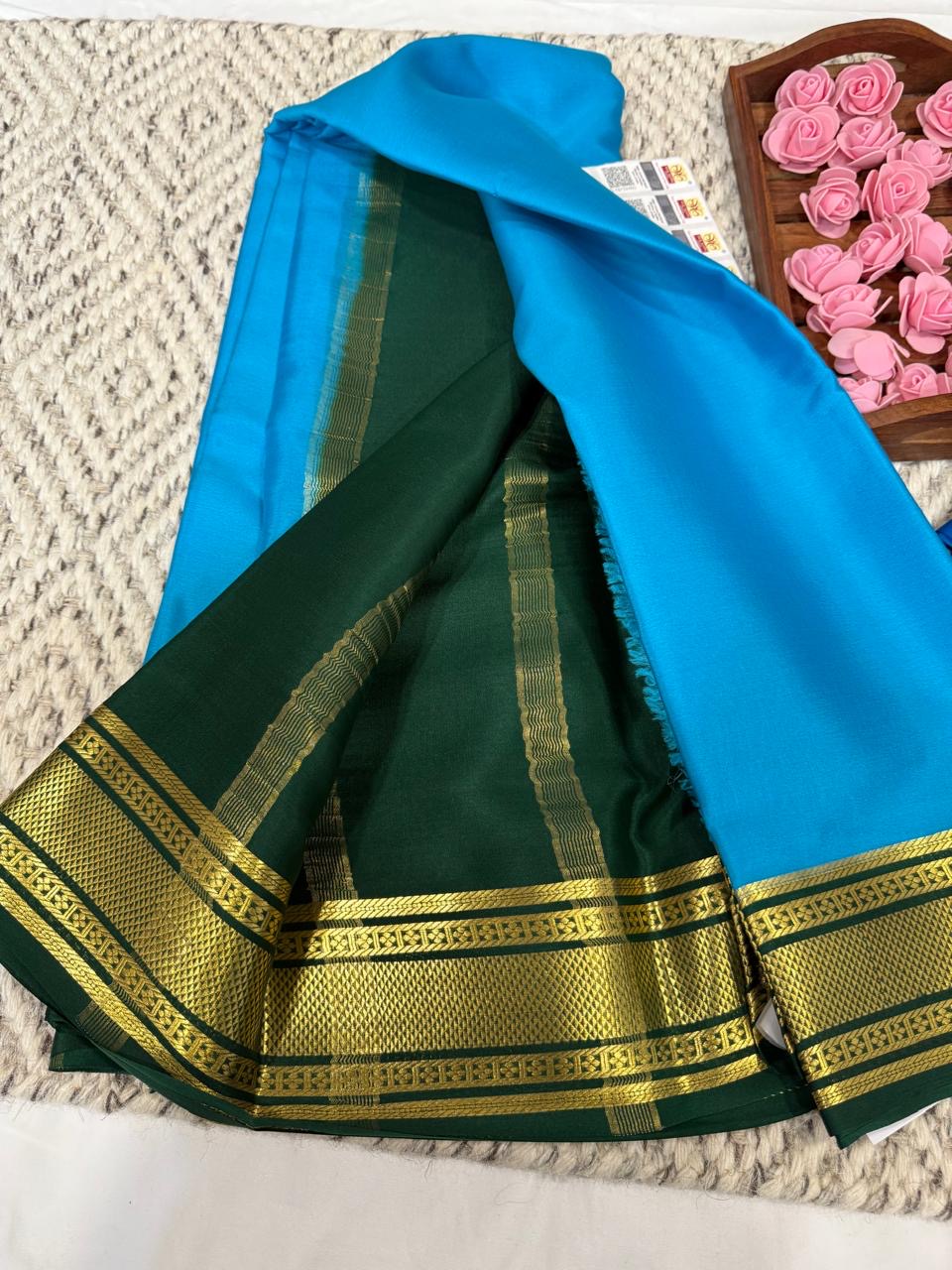 Mysore silk sarees light weight pattern