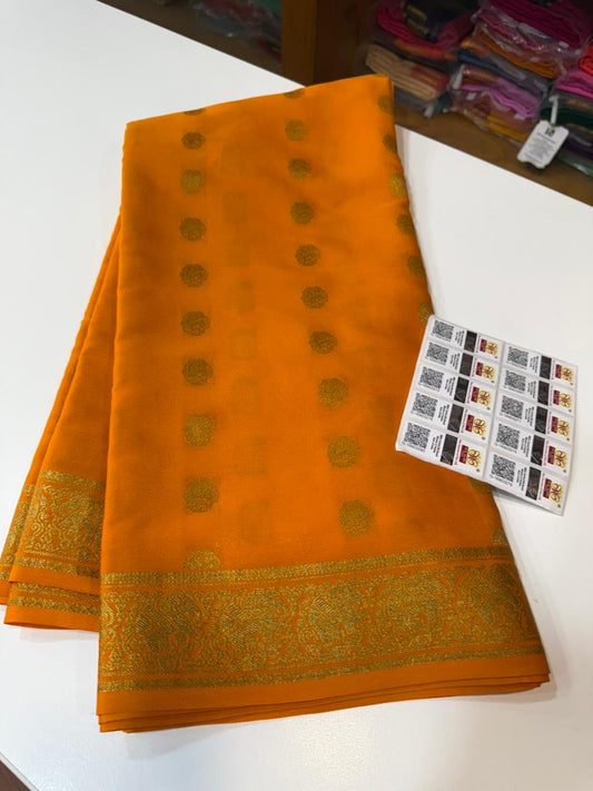 Mysore silk sarees Butta pattern