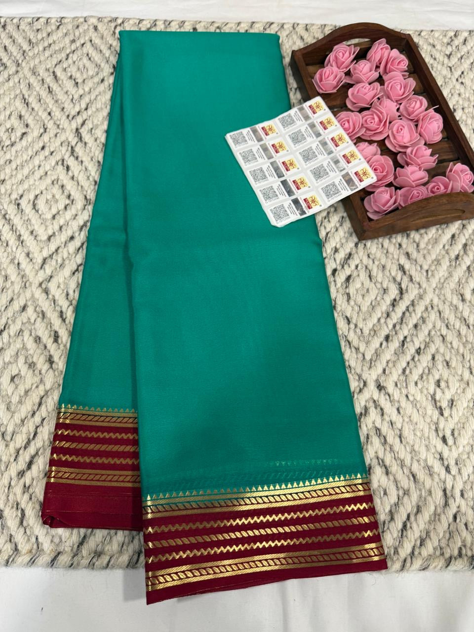 Mysore silk sarees light weight pattern