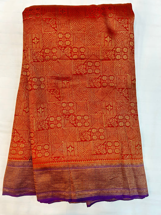 Brocade Mysore silk