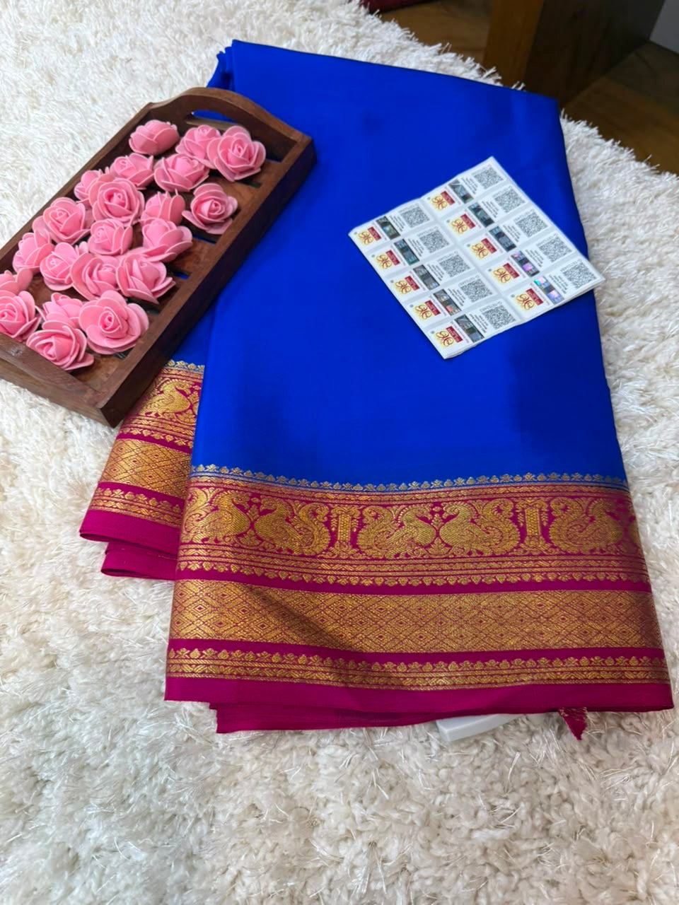 Mysore silk sarees contrast pattern
