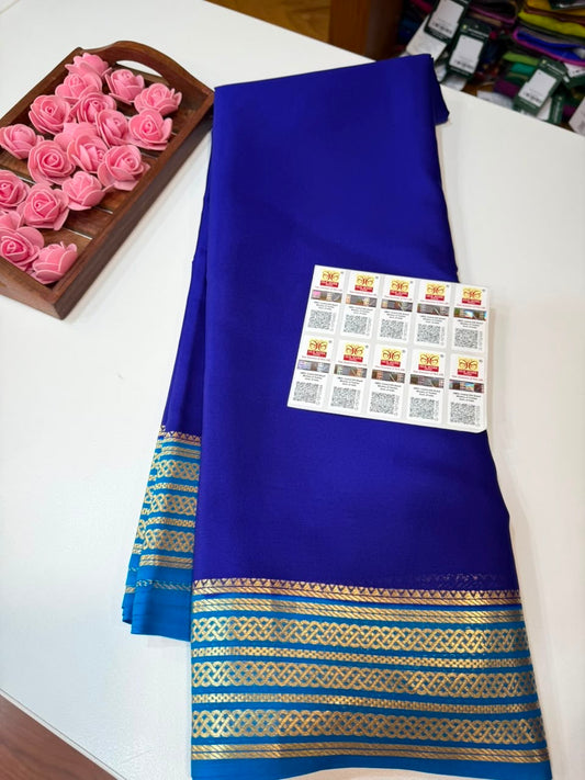 Mysore silk sarees light weight pattern