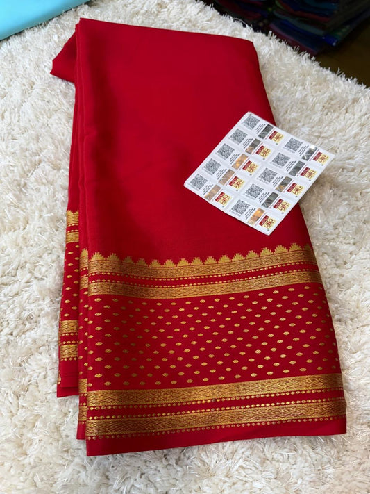 Mysore silk sarees self pattern
