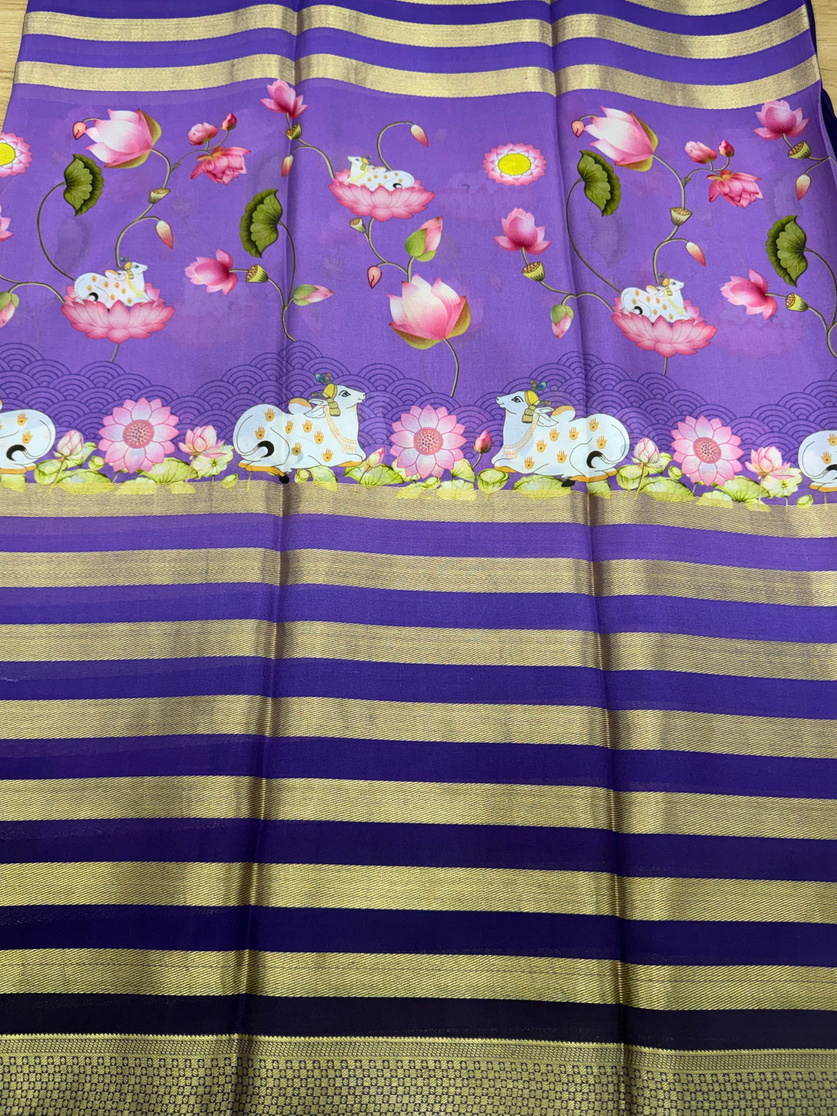 Mysore silk printed