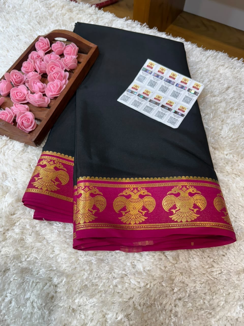 Mysore silk Sarees contrast pattern