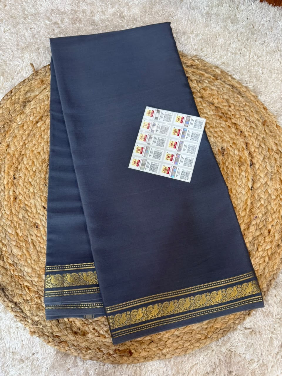 Mysore silk sarees self premium zari pattern