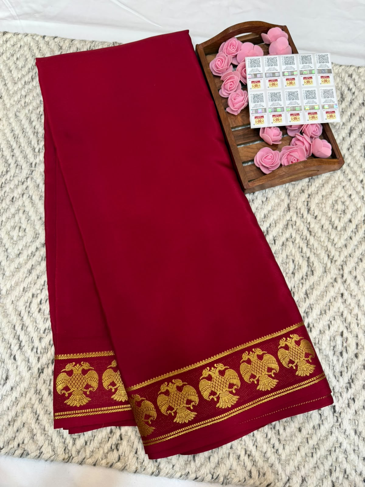 Mysore silk sarees self pattern