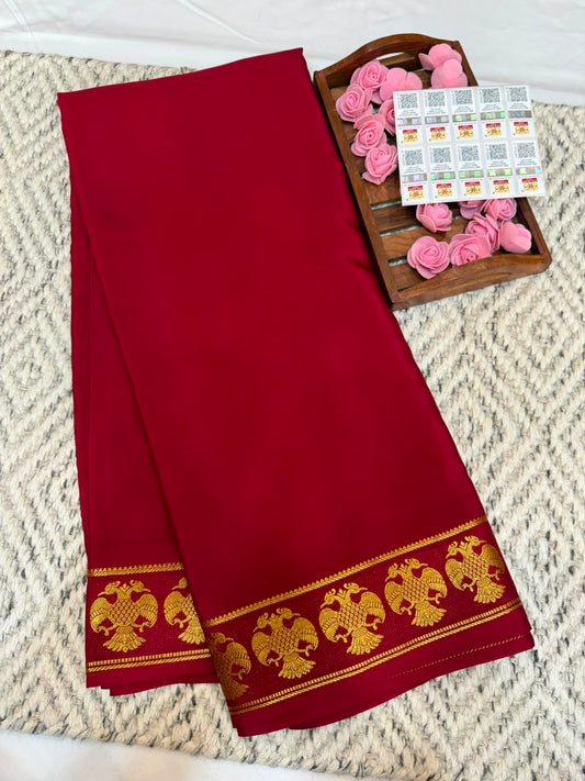 Mysore silk sarees self pattern