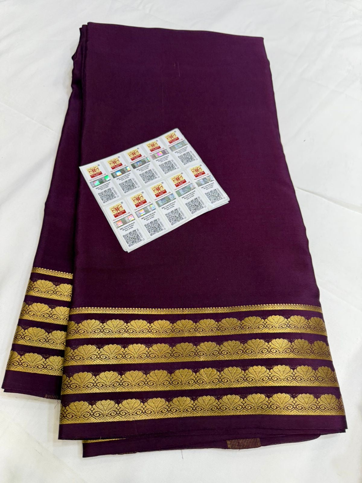 Mysore silk sarees self pattern