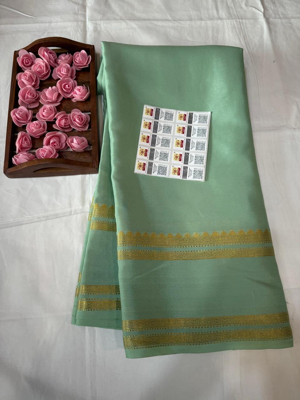 Mysore silk sarees self pattern