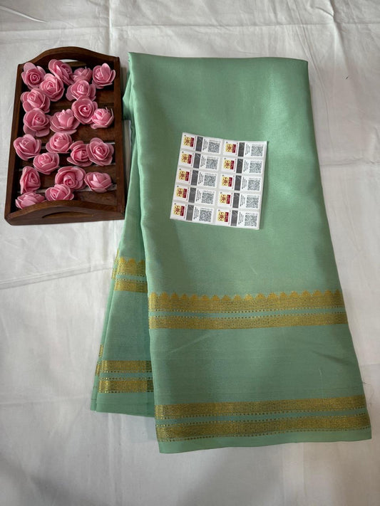 Mysore silk sarees self pattern