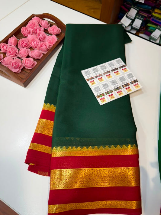 Mysore silk sarees light weight pattern