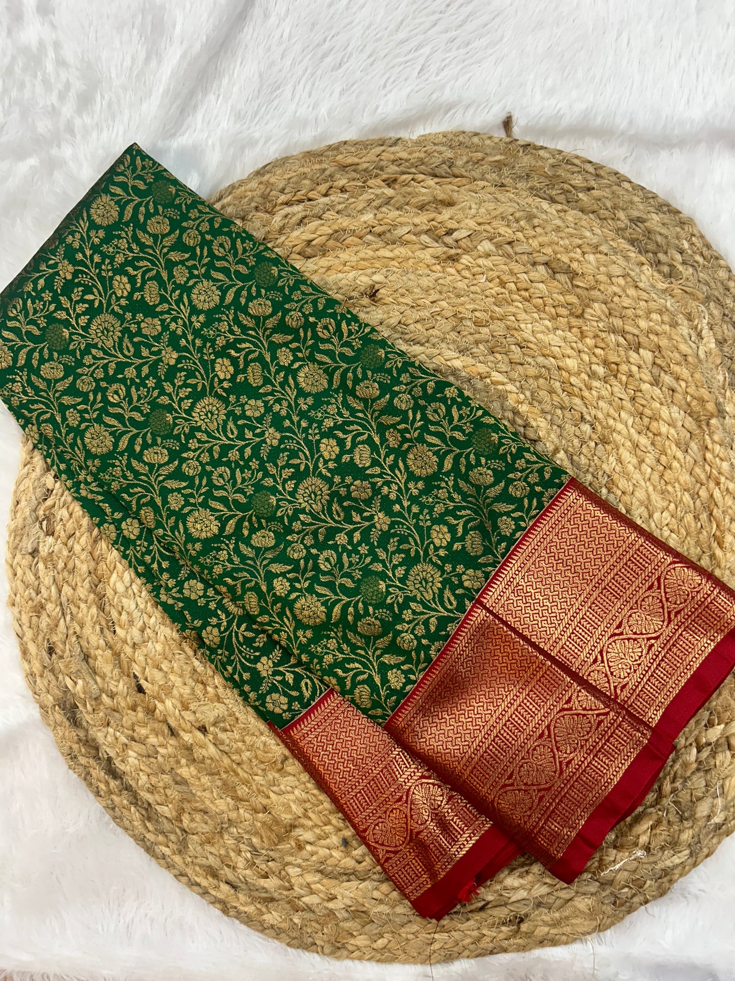 Semi silk floral butta saree